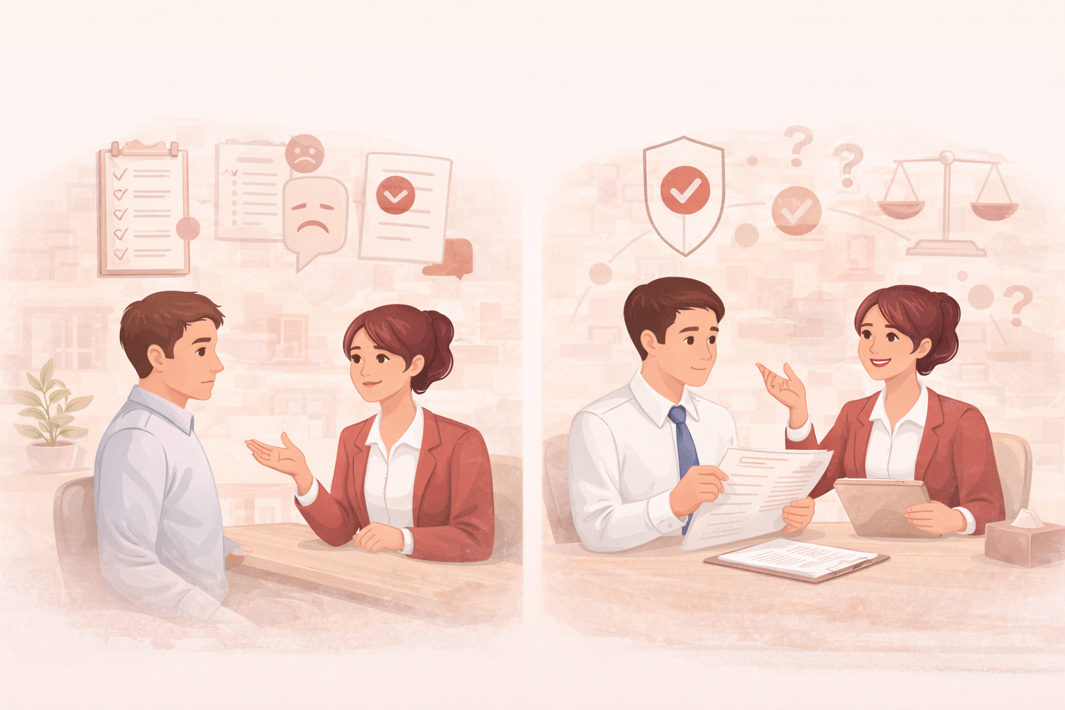 Illustration representing day-to-day HR support and employee relations guidance